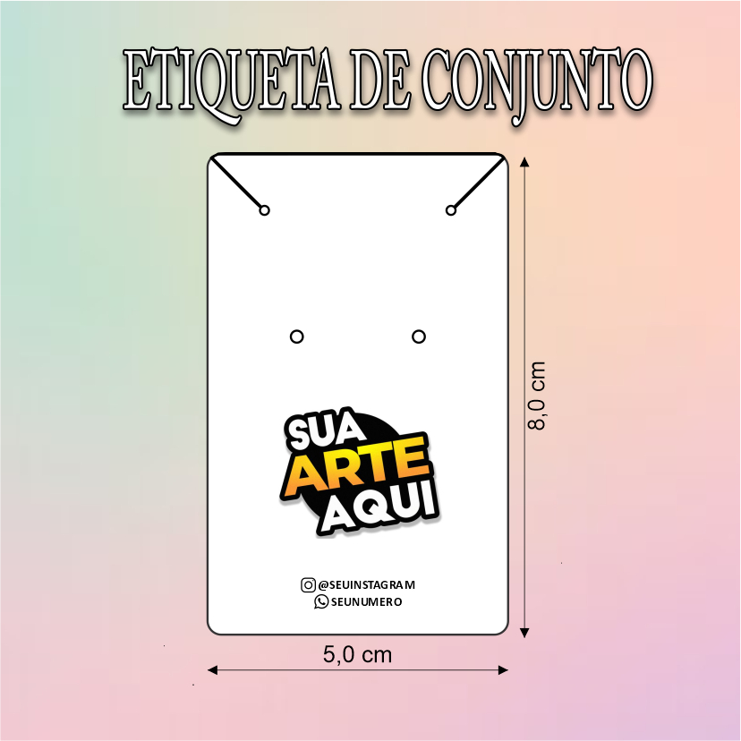 Tags de colares e brincos em Oferta na Shopee