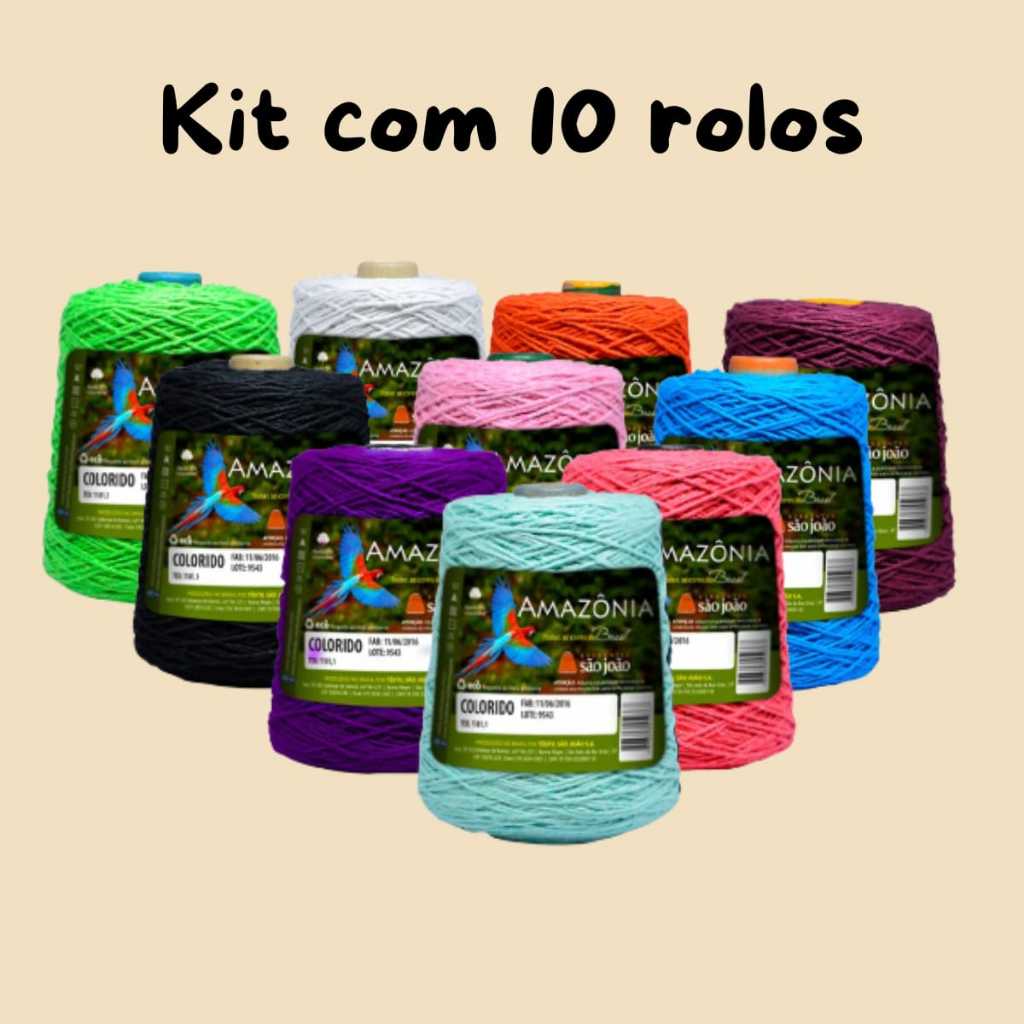 Barbante Número Fio 4, 6 ou 8 Cores Sortidas Para Crochê Kit 10 Unidades em Oferta na Shopee