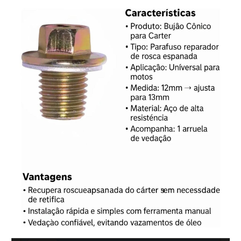 Bujão Cônico 12mm: Onde Comprar | BuscaProdutos