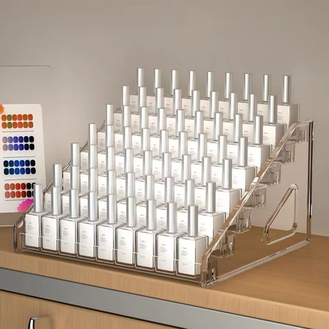 organizadora Acrílico Escada Display organizador maquiagem , esmaltes 5 e 7 andar