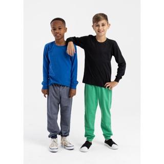 Camiseta Básica Infantil Manga Longa Meia Estação Unissex Menino Menina em Oferta na Shopee