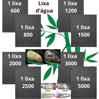 Lixas 600 800 1200 1500 2000 2500 3000 5000 Kit 1 ou 2 folhas Cada Farol Metal D'água Pintura Lixar em Oferta na Shopee