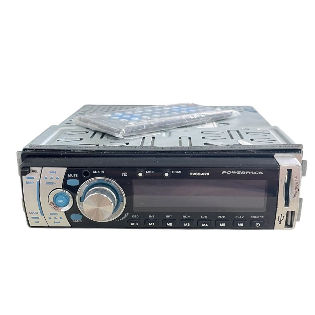 (USADO SEM TESTE) Rádio Automotivo Powerpack DVSD-928 AM FM USB AUX SD DVD CD MP3 12V