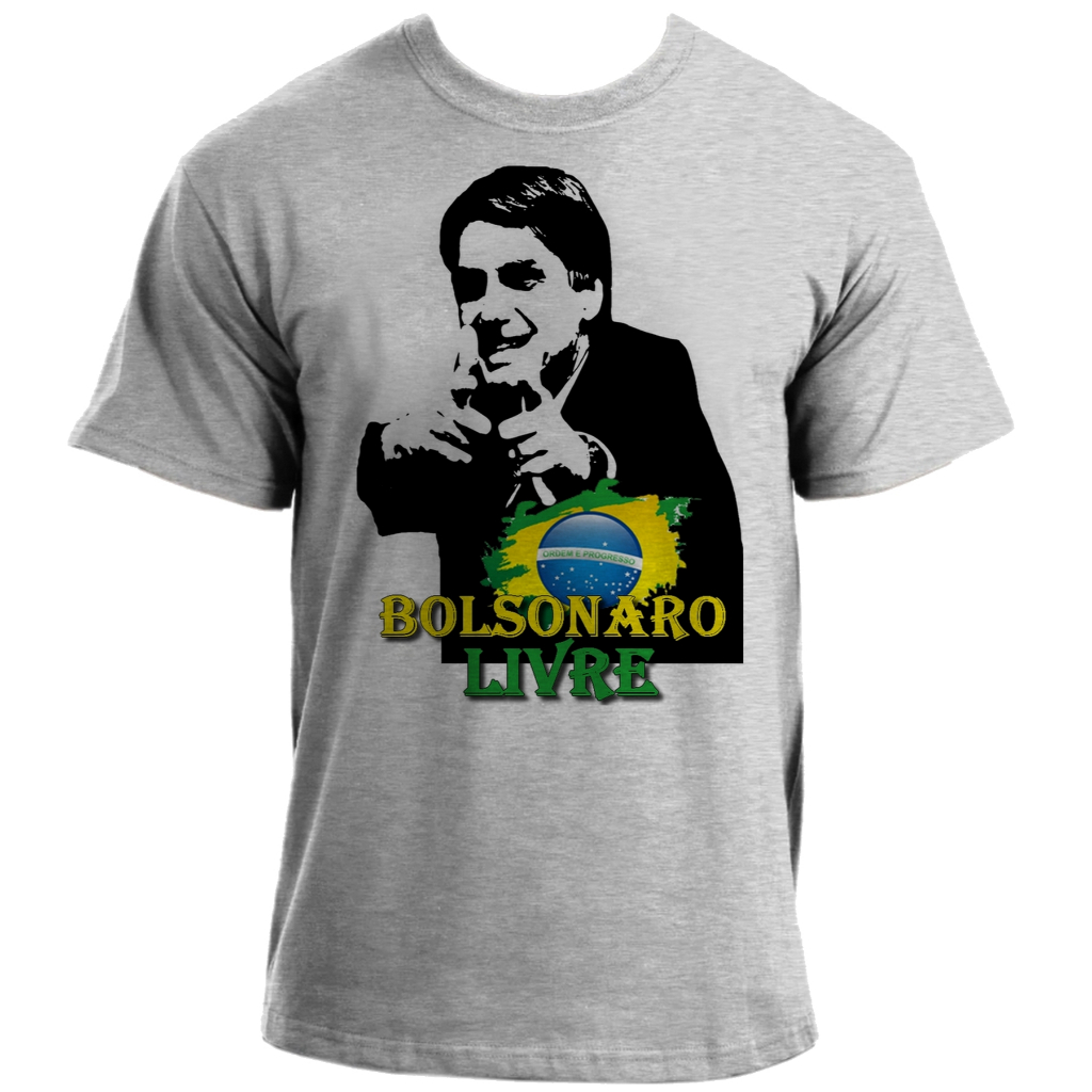 Camiseta infantil ou adulto ou plus size Bolsonaro Livre patriota do Brasil