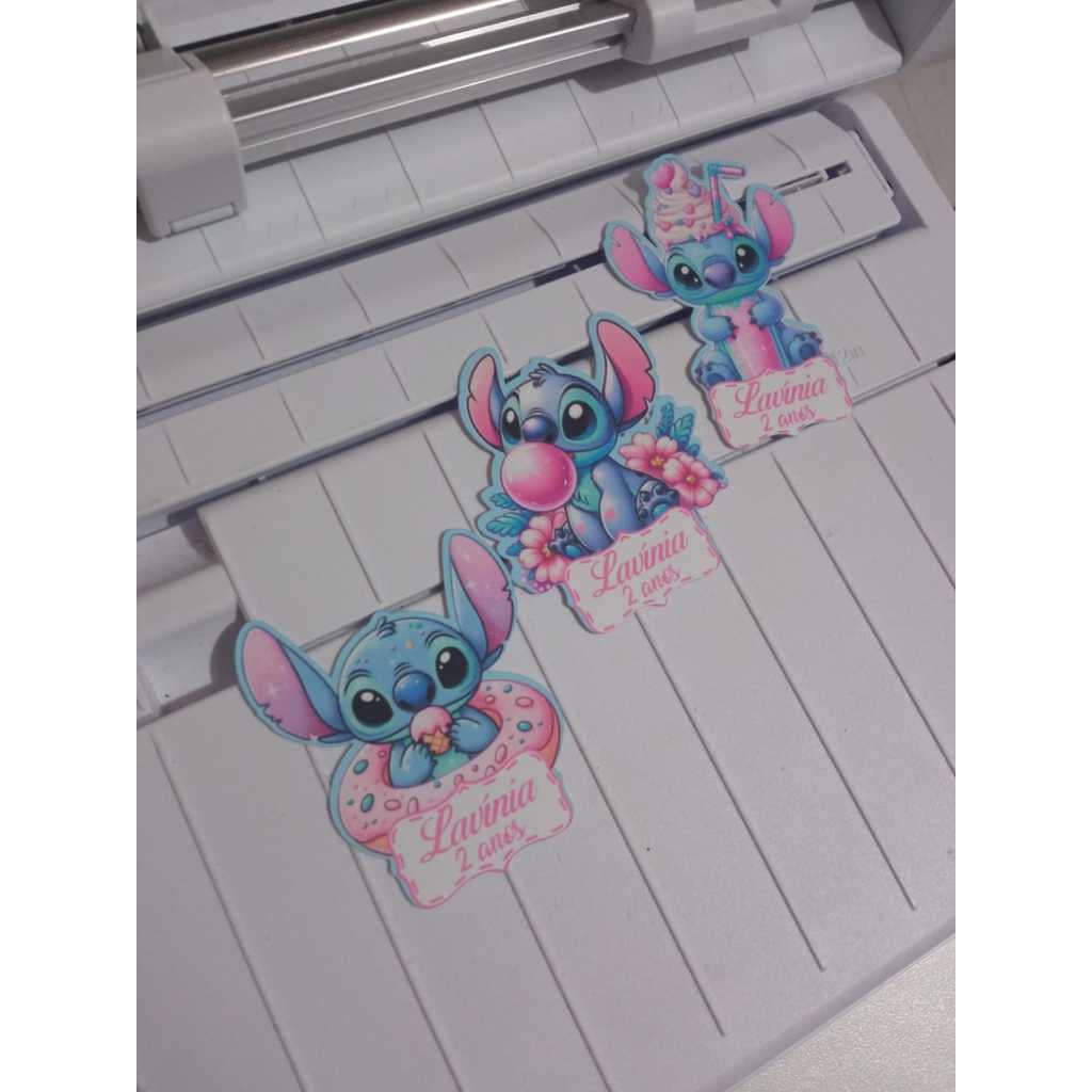 Aplique Tubete Personalizado Stitch com Nome e Idade | Lembrancinha Festa Infantil | Festa Stitch