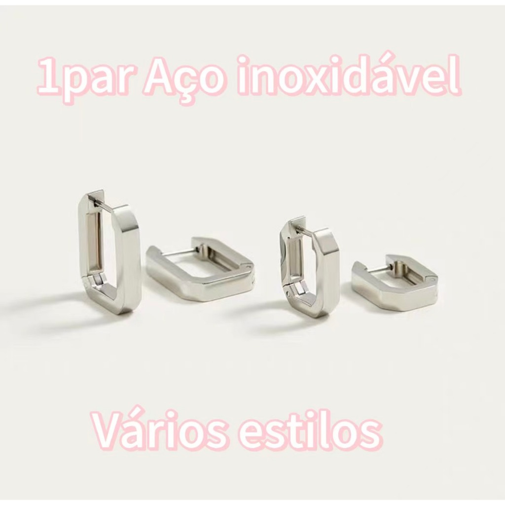 SUSU-MODA Brincos. Elegantes: Aço Inoxidável Ouro prata moda mulheres e Geometria - Acessório Punk Perfeito