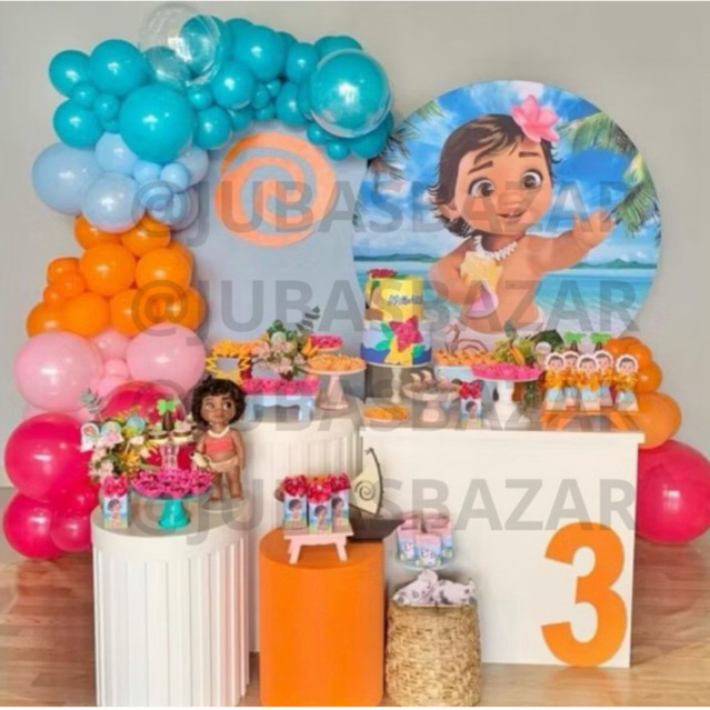 Balão de aniversário kit 164 balões - Moana balões para decoração de Festas. em Oferta na Shopee
