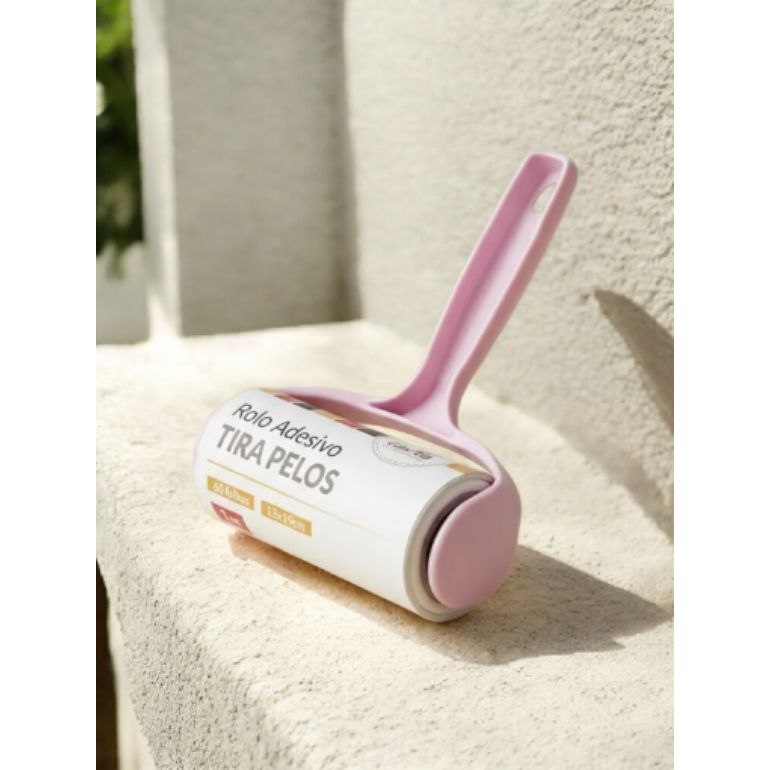 Rolo Adesivo Tira Pelos 60 Folhas Roupa Sofá Rolinho Remove Fiapos Poeira Plumas Descartáveis em Oferta na Shopee
