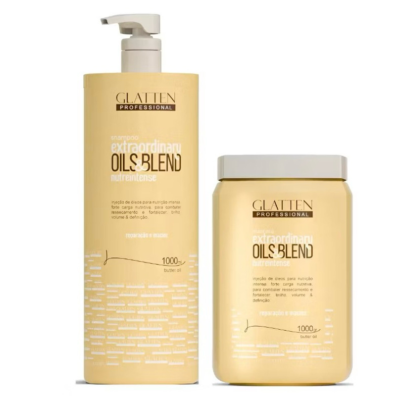 Glatten Extraordinary Oils & Blend Shampoo E Máscara