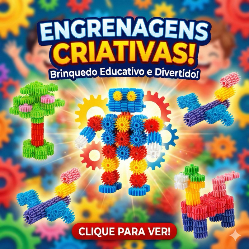 Kit Blocos de Montar 160 Peças - Engrenagens Mágicas Educativas e Criativas de Monta Aprender Stem infantil em Oferta na Shopee