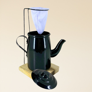 Kit Mini Bule Café Gourmet Alumínio 400ml E Suporte Com Coador Mimo Presente em Oferta na Shopee