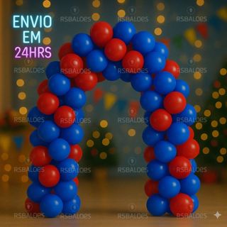Kit 100 Balões Bexiga Látex 6.5 Vermelho Azul Royal Decoração Festa Enfeites Aniversário Eventos em Oferta na Shopee
