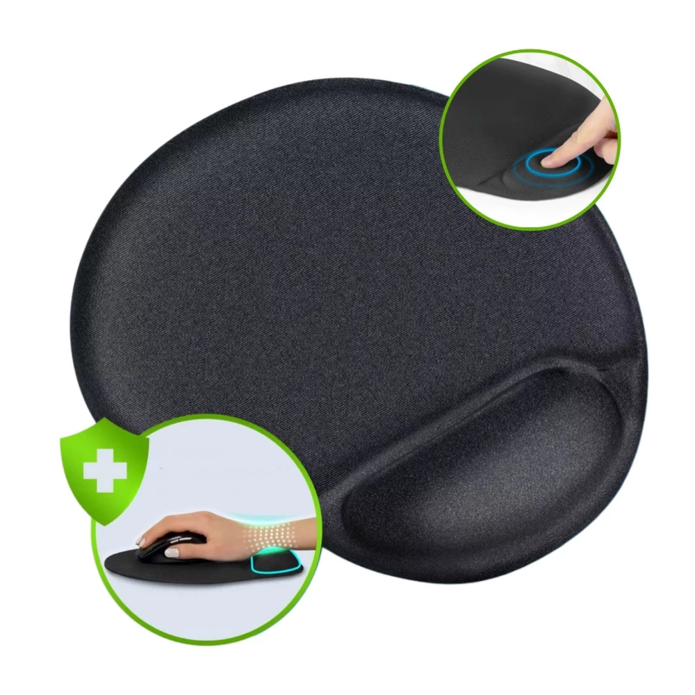 Mousepad Ergonômico Confortavel Mouse Nr17 Neoprene Cor Preto Para mouse pad