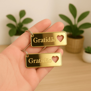 Chaveiro em Acrílico Gratidão Lembrancinha Especial em Oferta na Shopee