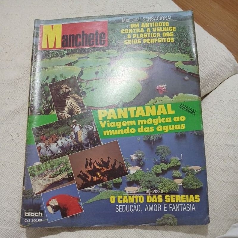 revista manchete pantanal copa 90 saúde 1990 Cristiana Oliveira esfinge estelle hallyday ingra lyberato Pavarotti