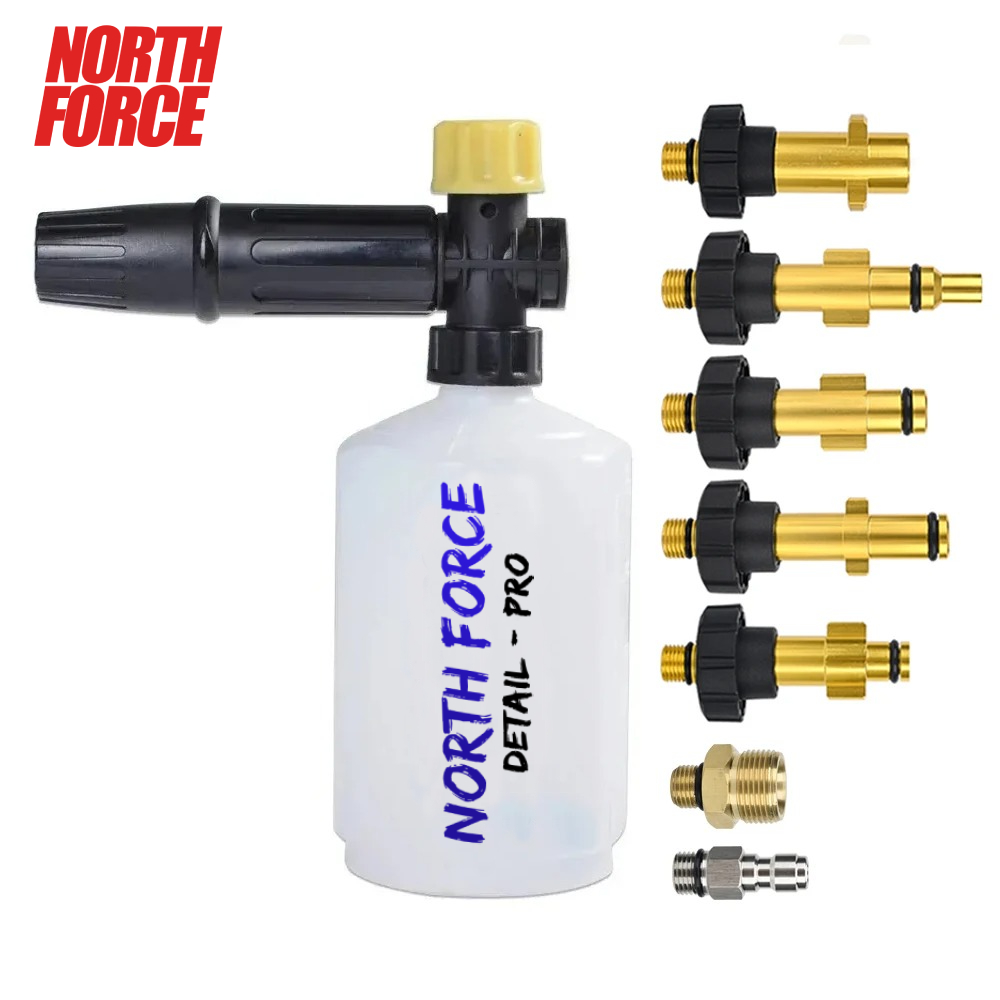Lança de espuma - para lavagem de carro Snow Foam Karcher Makita Bosh Vonder North Force Lavadora Engate Rápido 500ml