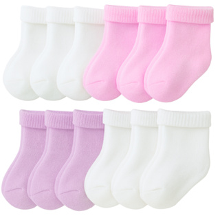 Kit 12 Pares de Meias Bebê RN Recém Nascido Essencial para Enxoval Saída Maternidade 0 a 10 Meses em Oferta na Shopee