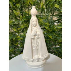 Imagem Nossa Senhora Aparecida Manto Liso 20cm- Gesso Cru n7
