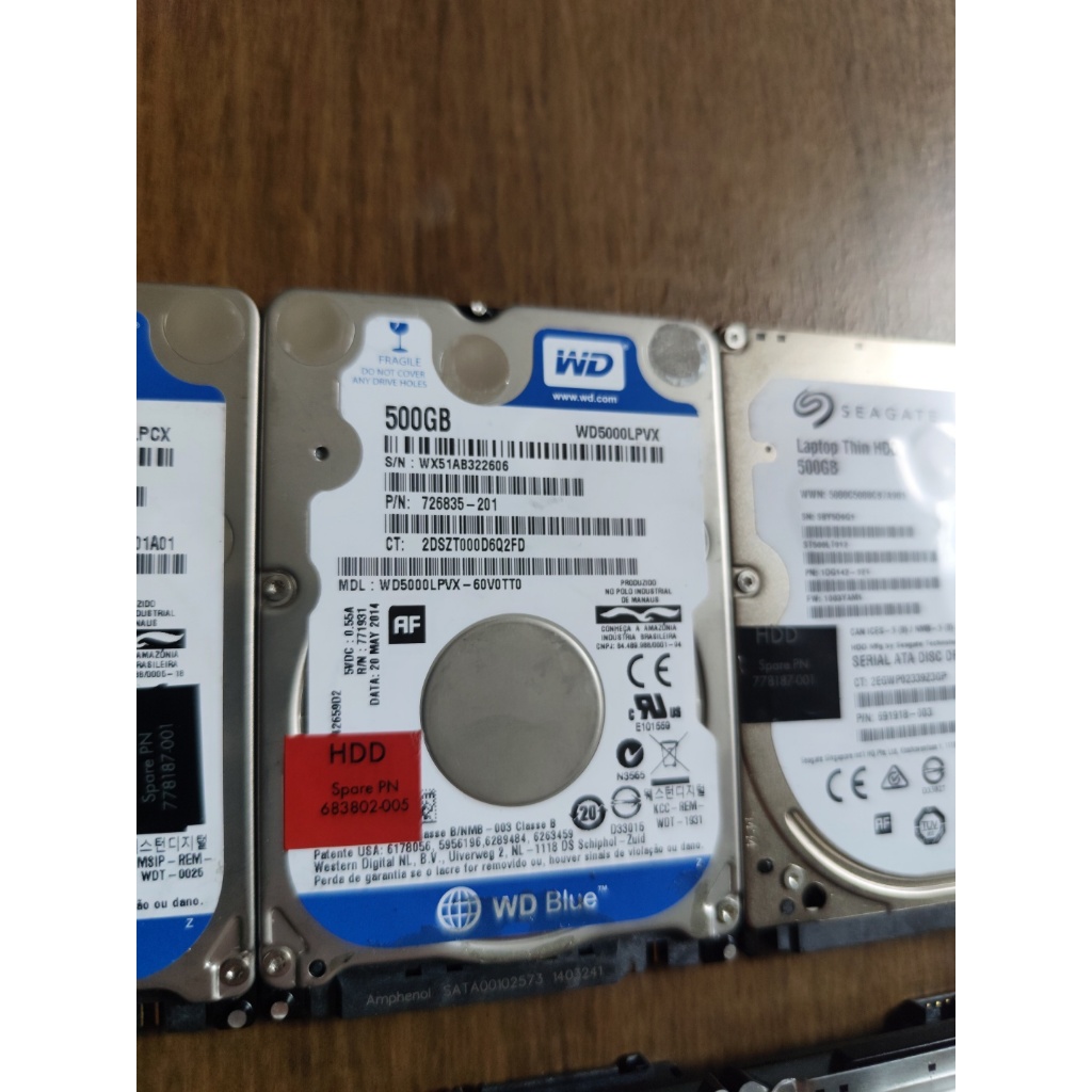 HD 500GB/320GB/250GB  2.5" para Notebook/PC/DVR/PS5/XBOX 100% Saúde