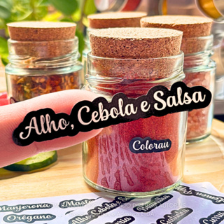 66 Etiquetas Adesivas Para Temperos e Condimentos - Vinil À Prova D'Água Adesivo Potes Organizadores em Oferta na Shopee