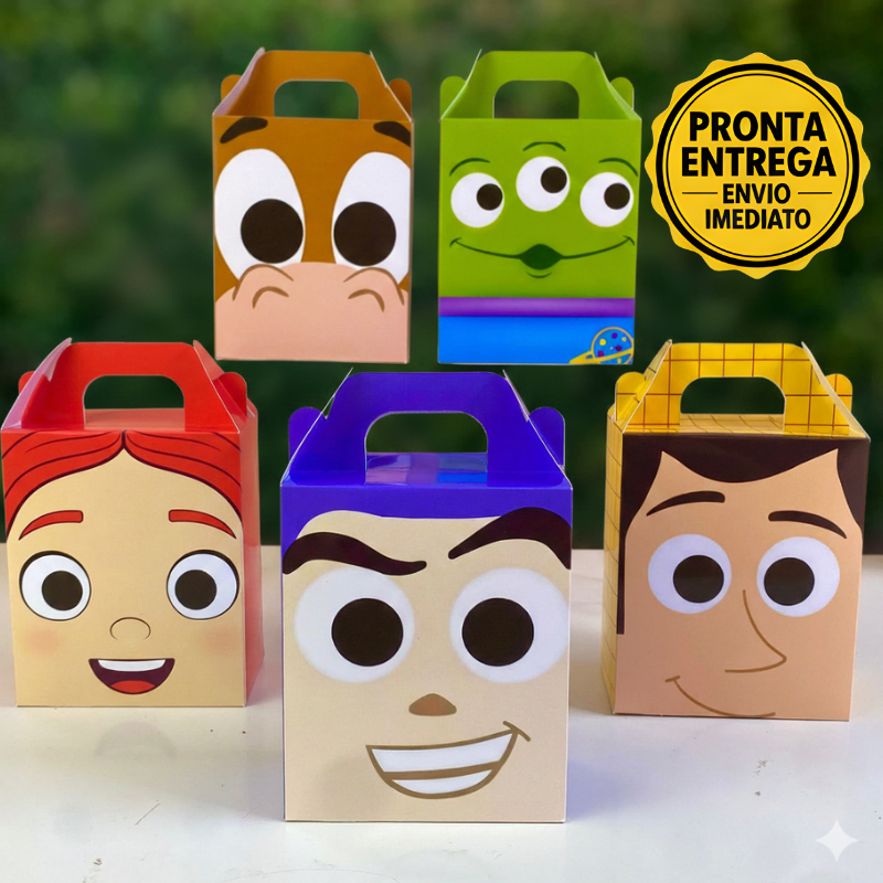 Personalizados Toy Story - CAIXA MALETINHA SURPRESA Pegue e Monte - 10 UNIDADES- Lembrancinhas para Festa infantil