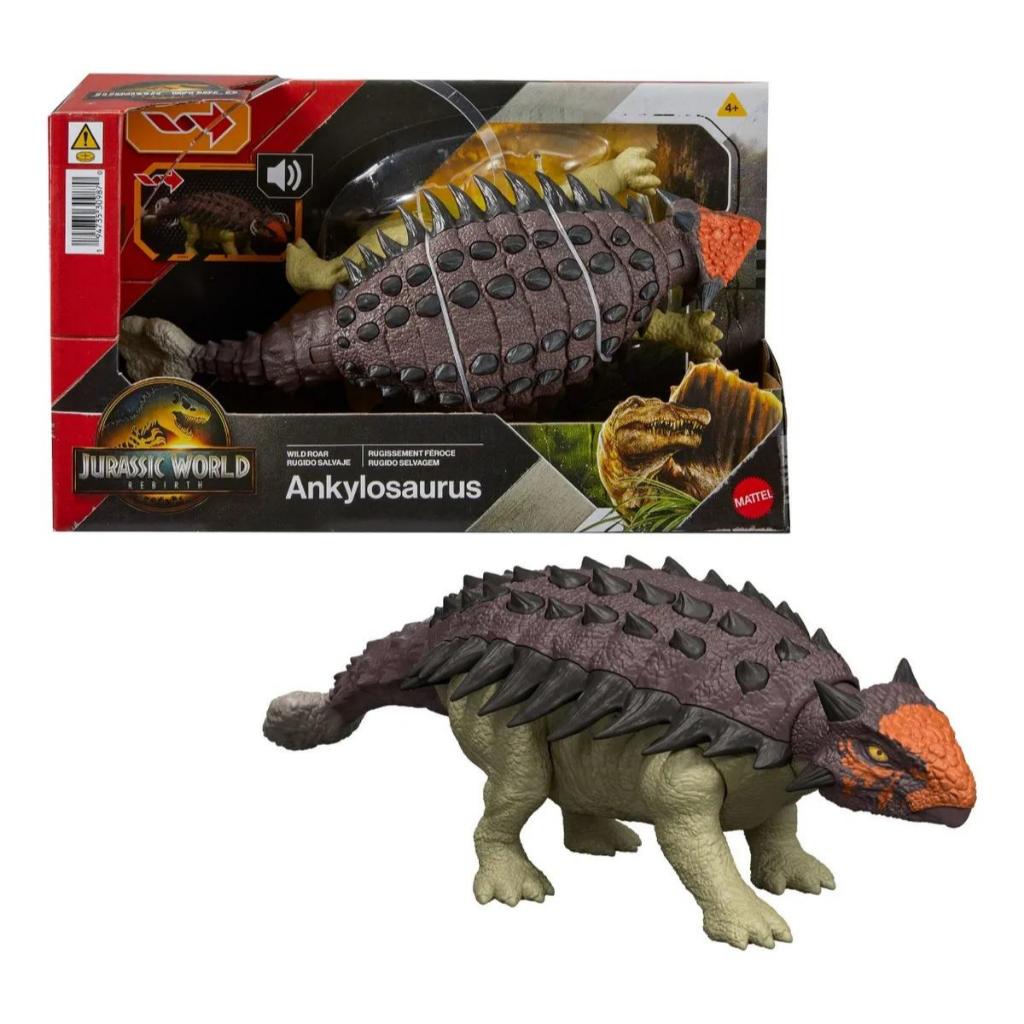 Jurassic World Dinossauro Ankylosaurus Rugido Selvagem Sons Mattel JGB90 em Oferta na Shopee