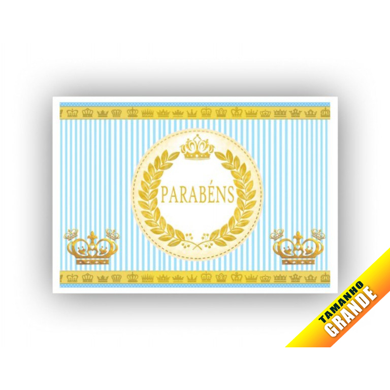 Papel arroz Coroa Principe Azul para Bolo Grande 30x40cm de 7kg