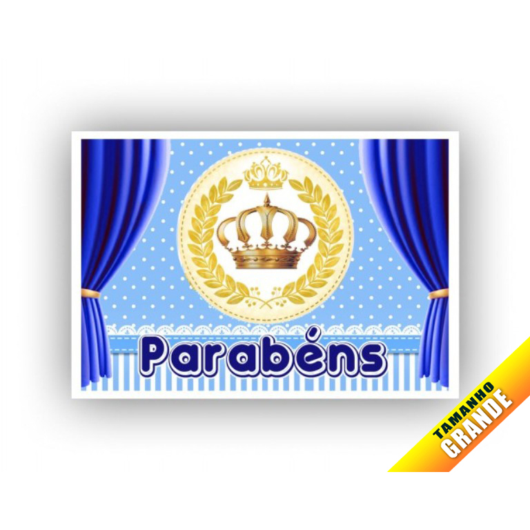 Papel Arroz Coroa parabéns para bolo grande 30x40cm de 7kg