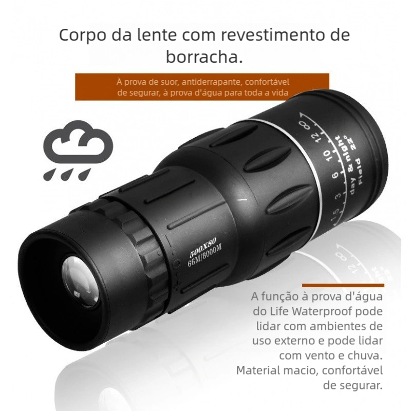 Luneta Tática Espião Profissional - Monóculo Telescópio Alcance 8km com Capa