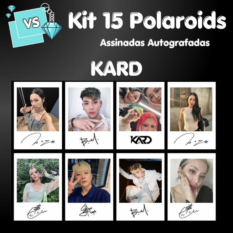Mini Fotos KARD OT4 À prova d'água Qualidade em HD Fan-made KPOP - 15 Unidades