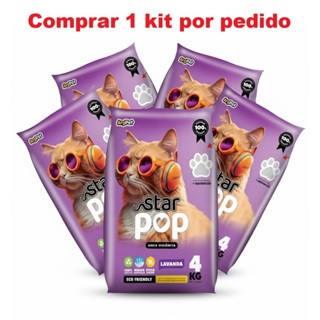 Areia Sanitária Gato Natural Argila Absorvente Ecológica (Antiodor) - Star Pop Lavanda - 20Kg em Oferta na Shopee