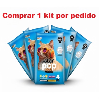 Areia Sanitária Gato Natural Argila Absorvente Ecológica (Antiodor) - Star Pop Extra Fina - 20Kg em Oferta na Shopee