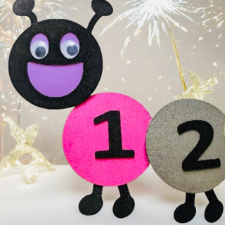 Centopéia NÚMEROS 1 AO 10 EM EVA COLORIDO, para crianças, escola, professor, decotação em Oferta na Shopee