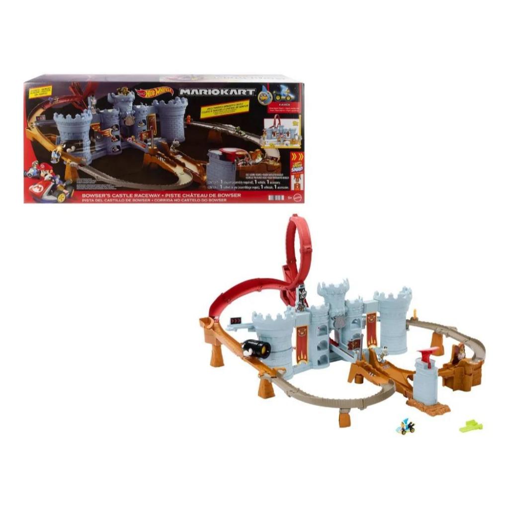 Hot Wheels Mario Kart Pista Castelo Bowser Mattel Jhd24 Multicolorido em Oferta na Shopee