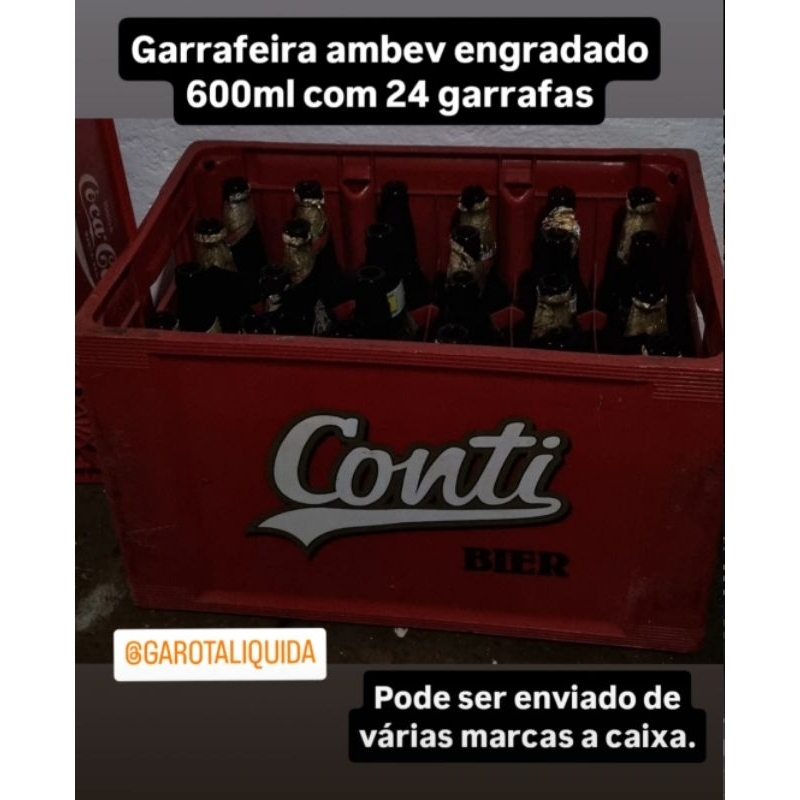 Garrafeira engradado vazio 600ml para 24 garrafas (não vai garrafas) modelo aleatório, pode ir qualquer marca