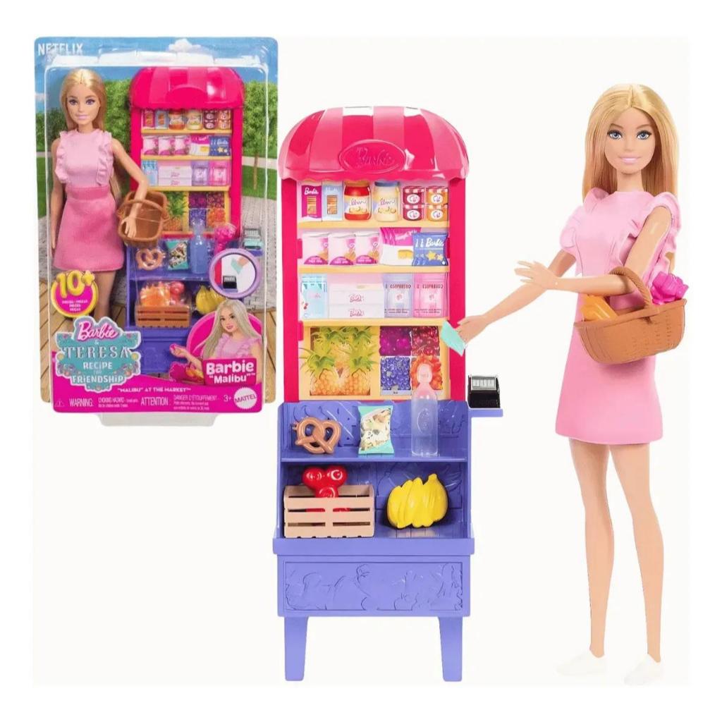 Conjunto Da Barbie Amizade De Teresa Supermercado Mattel Jct05 em Oferta na Shopee