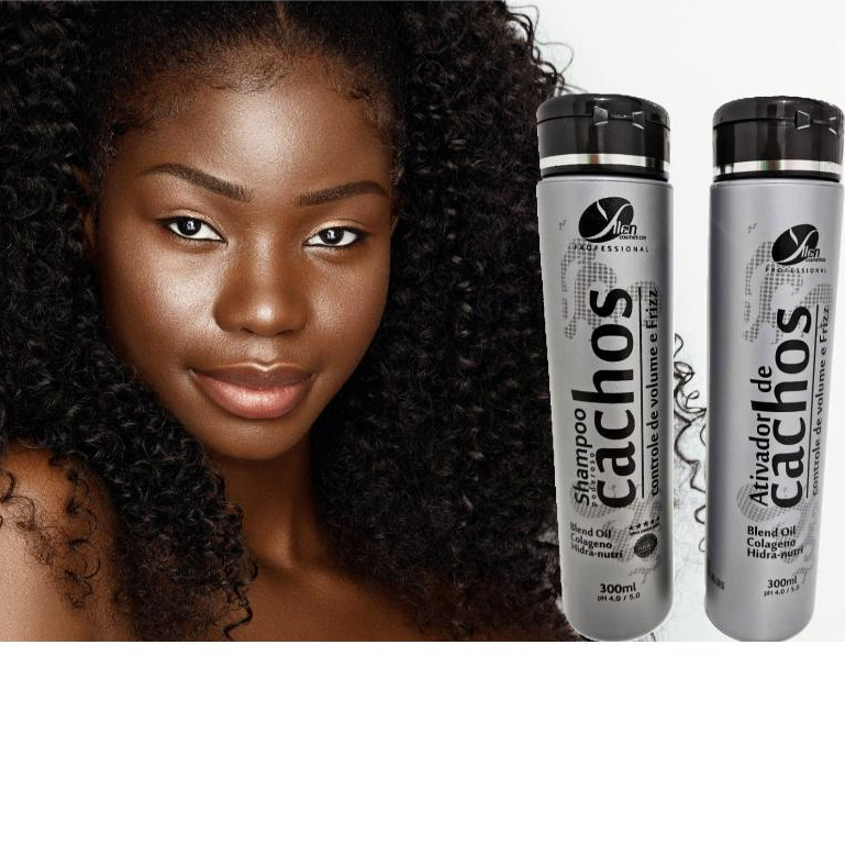 KIT ATIVADOR DE CACHOS l SHAMPOO + ATIVADOR DE CACHOS l DEFINIÇÃO, HIDRATAÇÃO E BRILHO.