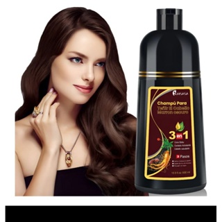 Shampoo de tintura de cabelo 3 em 1 - COR MARROM ESCURO 500ml em Oferta na Shopee