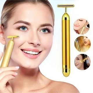 Dispositivo de Massagem Elétrica Massageador Facial Vibração Afina Rosto Bastão Mágico Anti-olheira