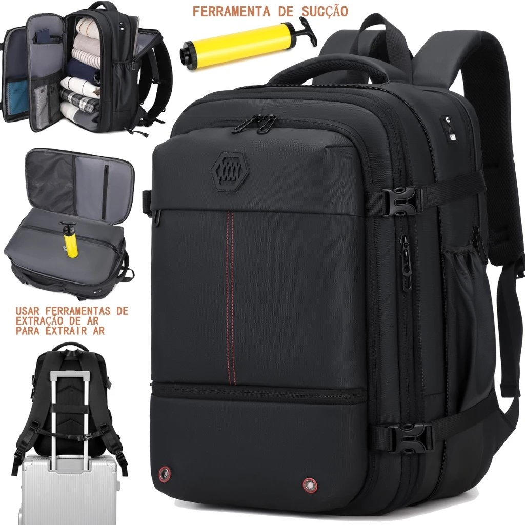 Vacuum compression vacuum vacuum bag, laptop bag, large expandable travel backpack, business and leisure waterproof
