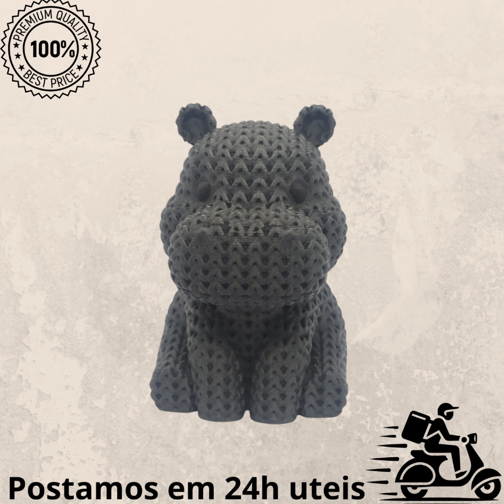 Miniatura de Hipopótamo Tricotado