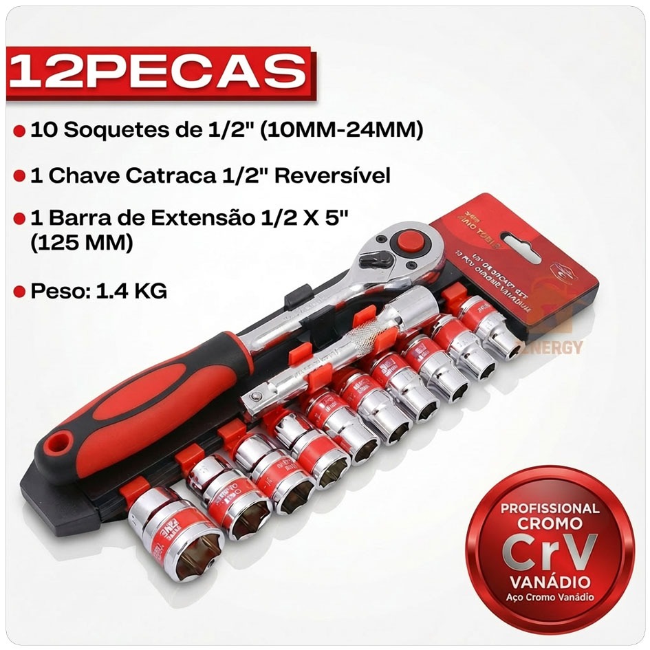 Ferramentas mecÃnica completa 12 peças multifuncional chave de Ajuste