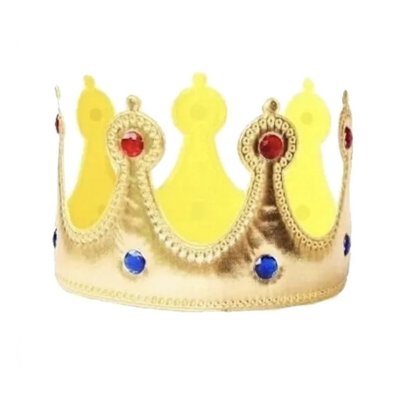 Coroa Rei Pequeno Principe Tecido Flexivel Fantasia Cosplay