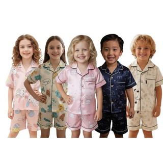 Pijama para crianças diversas cores para menino e menina, estilo americano.
