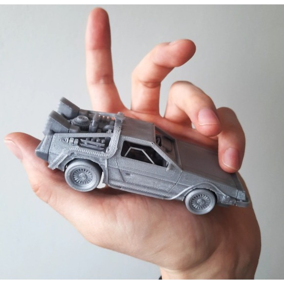 DeLorean DMC-12 (De Volta para o Futuro) - Kit de cartão/QUEBRA CABEÇA - ESCALA 1:40 - IMPRESSÃO 3D