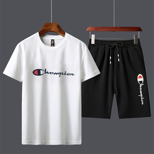 kit Conjunto Camiseta 30.1 E Bermuda Champion 100% Tectel