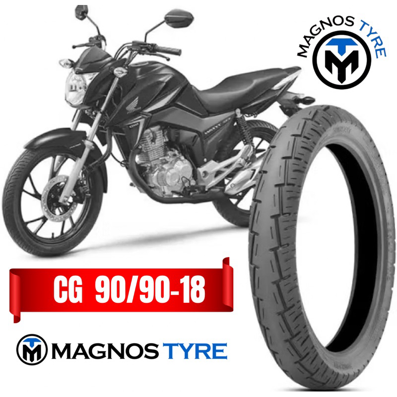 PNEU CG 125 TITAN 150 160 HONDA 15 MIL KM DE RODAGEM SEM CÂMERA PREMIUM MAGNOS TYRE