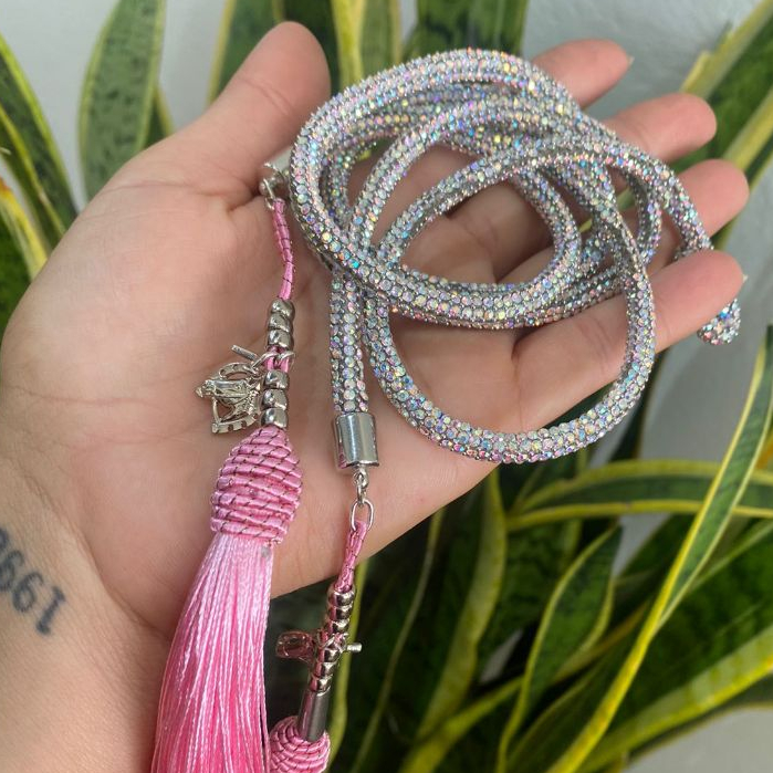 Acessório Country em Strass Barbicacho Tassel para PRENDER Chapéu Rodeio Estilo Western