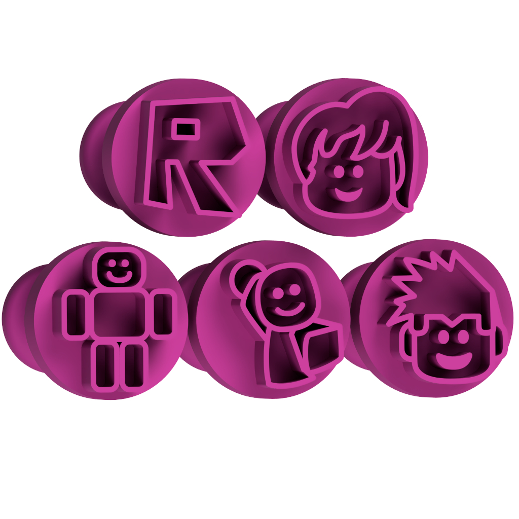 Kit 5 Carimbos para Doces Roblox para Brigadeiros Docinhos Confeitaria em Oferta na Shopee