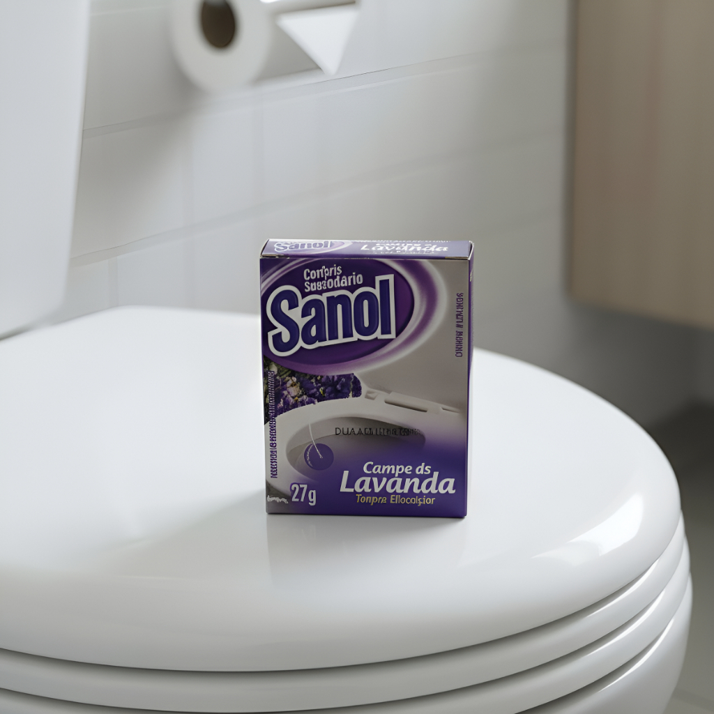💜 Pedra Sanitária Sanol Lavanda 27g – Perfume Relaxante e Duradouro, Neutraliza Odor | Efeito 5 Estrelas ✨